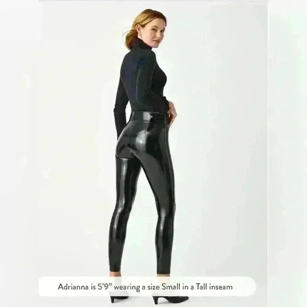NWT Spanx Faux Large Patent Leather Legging Item# 2C - Picture 2 of 12